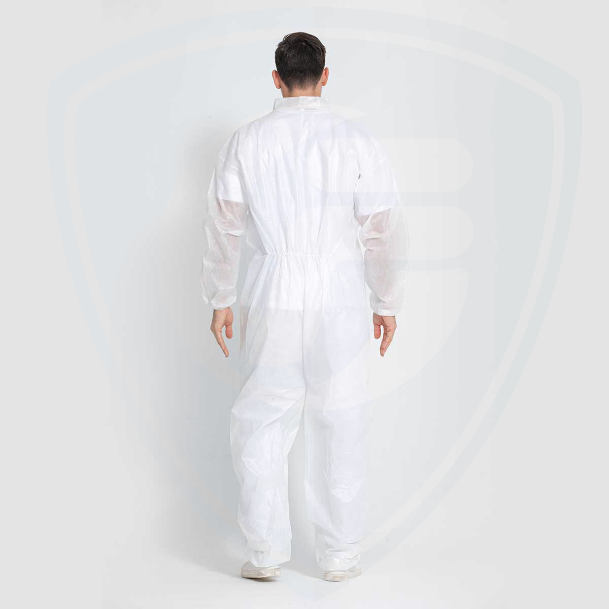 White PP+PE Nonwoven Industrial Safety Anti-Static Disposable Coverall Without Hood