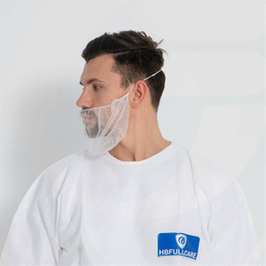 Disposable PP Beard Cover with Single or Dual Elastic Ear-Loops