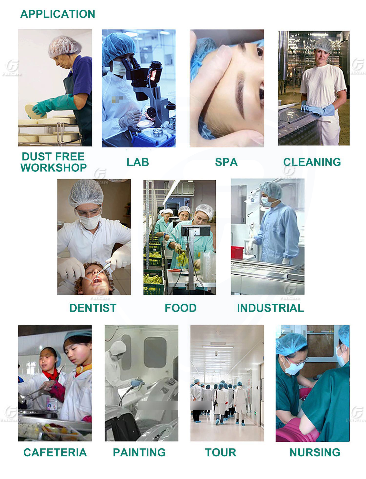 Blue Color Non-Woven Eco-Friendly Disposable Mop Cap for Laboratory ...