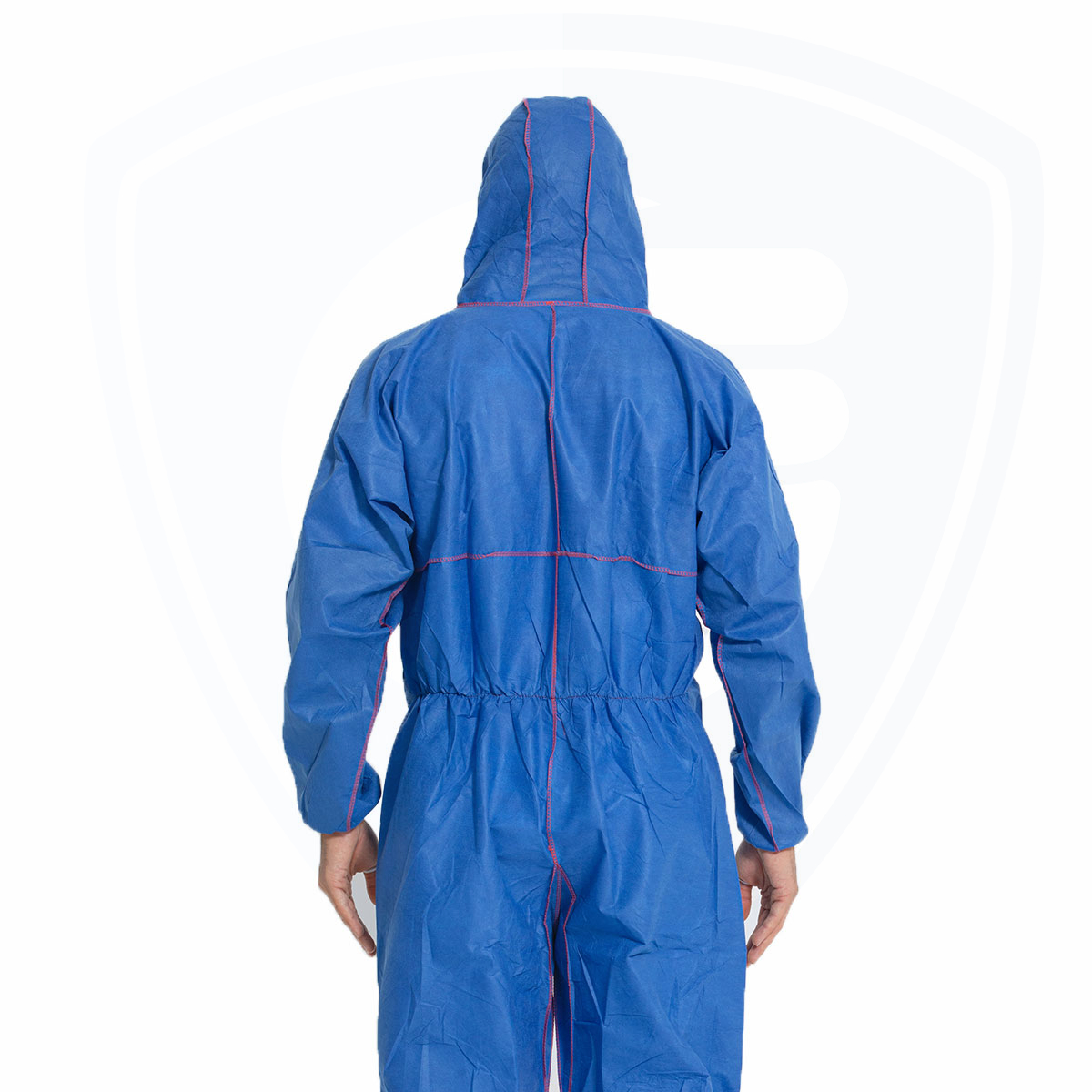 FC20302 Blue SMS Disposable Protective Coverall with Red Outerseam