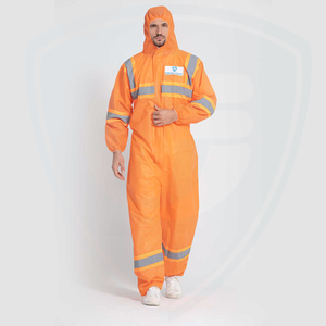 Type5/6 High Visibility Comfortable Disposable Coveralls with Reflective Tape 