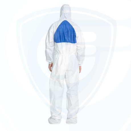 Disposable Non-Woven Coveralls with Back SMS Fabric for Chemical Handling