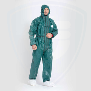 FC2090 Disposable Green Chemical Coverall with Full-Body Protection Type3/4/5