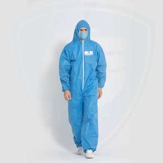 FC1100 Blue Disposable SMS Coverall for Protection Against Light Liquid