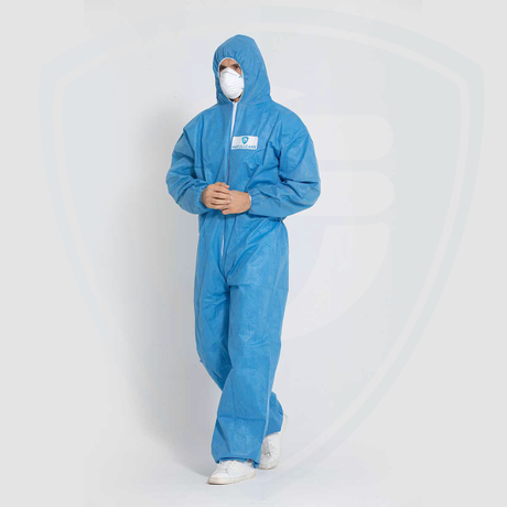 Blue SMS Industrial Unisex Disposable Coverall for Cleaning Lightweight ...