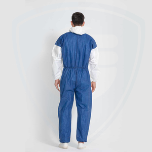 Disposable Full Body Hooded Coverall with Breathable SMS on Back