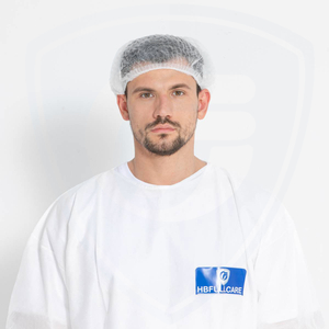 White Color Polypropylene Double Elastic Disposable Mop Cap for Worker